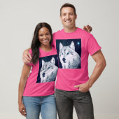 Wolf Sterrenhemel Sterren Ogen Natuur Poolster Nat T-shirt (Unisex)