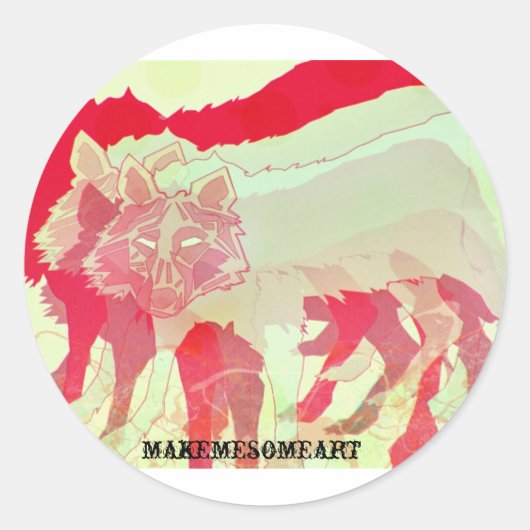 wolf sticker (Voorkant)