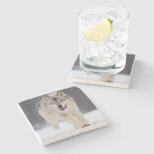 Wolf Stone Onderzetter (Zijkant)