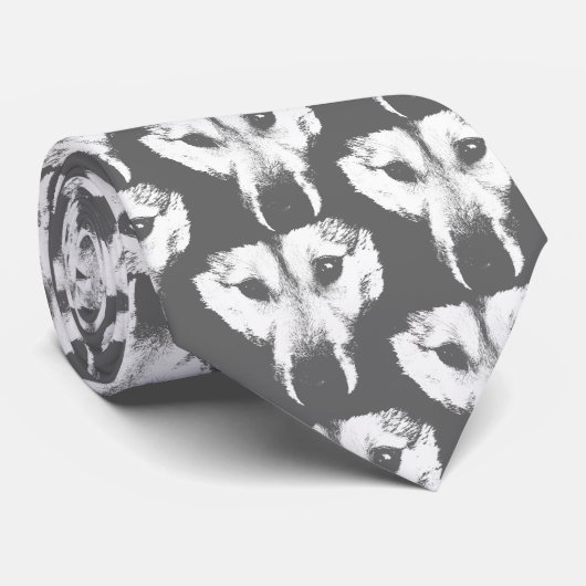 Wolf Stropdas Wildlife Stropdassen Wolf Dog Stropd (Opgerold)