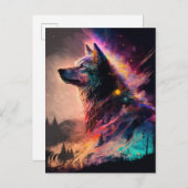 Wolf Surreal Fantasy Briefkaart (Voorkant / Achterkant)