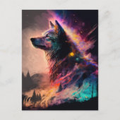 Wolf Surreal Fantasy Briefkaart (Voorkant)