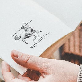  Wolf & Sword Mythische Boek Ex Libris Naam Zelfinktende Stempel