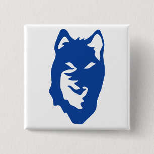 Wolf Symbol Vierkante Button 5,1 Cm