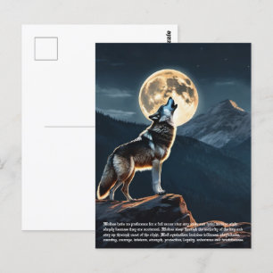 Wolf symboliek briefkaart