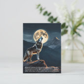 Wolf symboliek briefkaart (Staand voorkant)