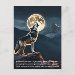 Wolf symboliek briefkaart