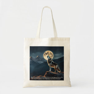 Wolf symboliek tote bag
