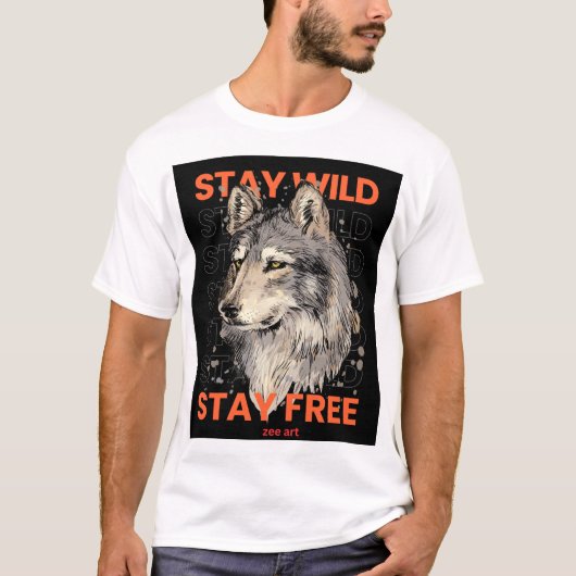 wolf t-shirt (Voorkant)