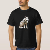 Wolf T-shirt mozaïek ontwerp (Voorkant)