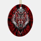Wolf Tattoo Style Haida Art Ornament (Rechts)