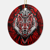 Wolf Tattoo Style Haida Art Ornament (Links)