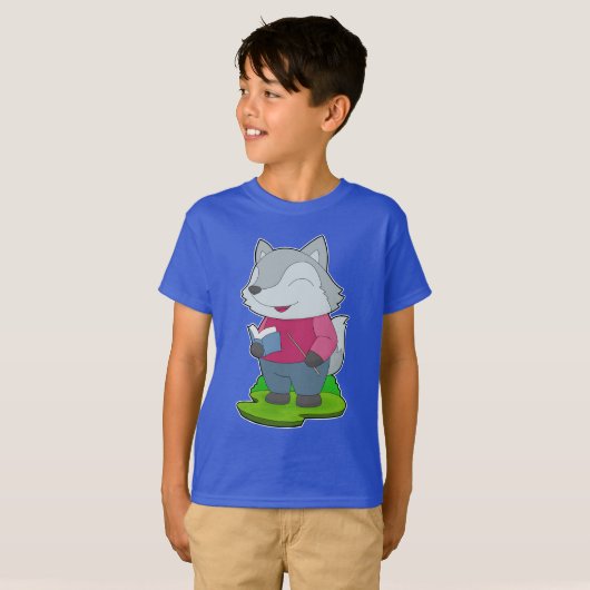 Wolf Teacher Book T-shirt (Voorkant volledig)