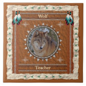 Wolf-Teacher-keramische tegel Tegeltje (Voorkant)