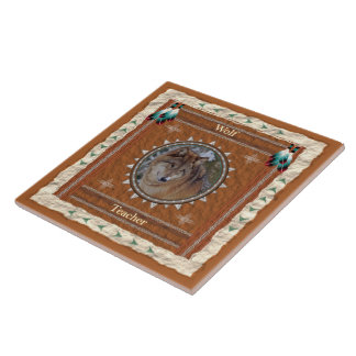 Wolf-Teacher-keramische tegel Tegeltje