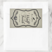 Wolf Teeth Halloween Jar Sticker Label (Tas)