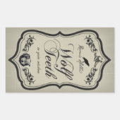 Wolf Teeth Halloween Jar Sticker Label (Voorkant)