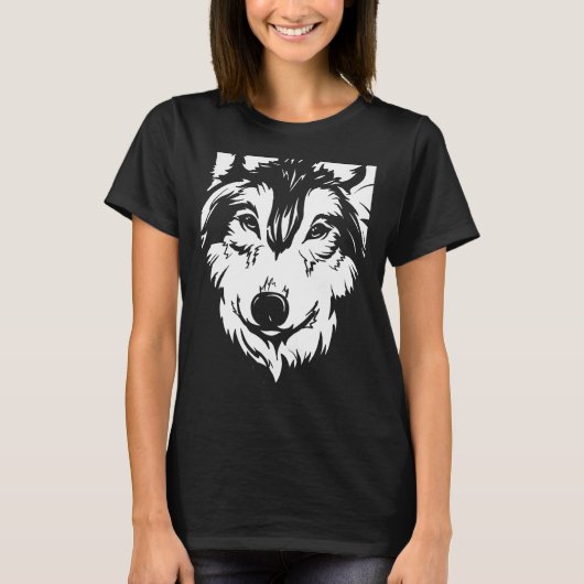 Wolf tekening t-shirt (Voorkant)