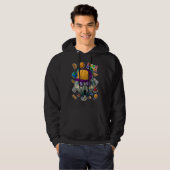 Wolf terug naar school eerste schooldag dier hoodie (Voorkant volledig)