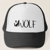 Wolf Text Animal Track Trucker Pet (Voorkant)