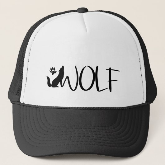 Wolf Text Animal Track Trucker Pet (Voorkant)