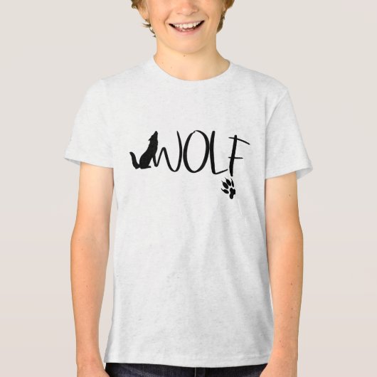 Wolf Text Graphic Logo T-Shirt (Voorkant)