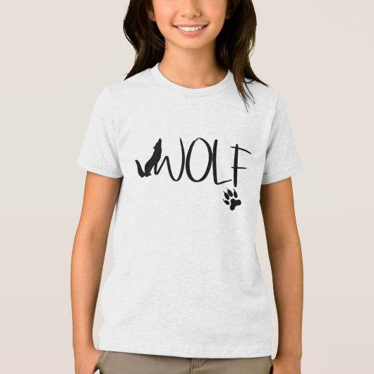 Wolf Text Graphic Logo T-Shirt (Voorkant)