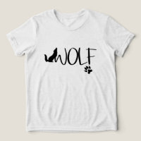 Wolf Text Graphic Logo T-Shirt