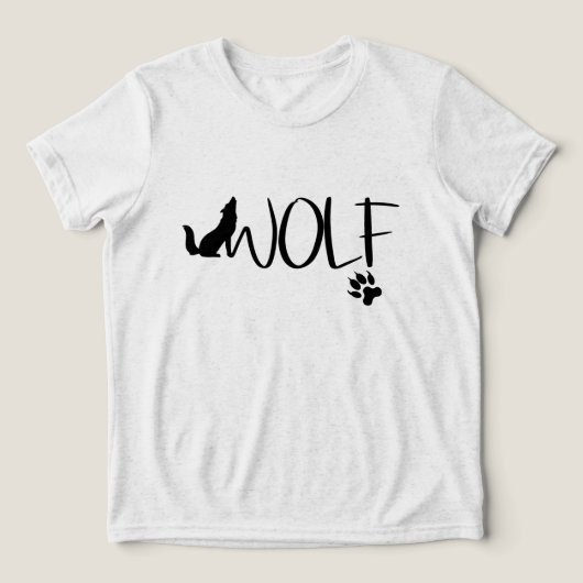 Wolf Text Graphic Logo T-Shirt (Design voorkant)
