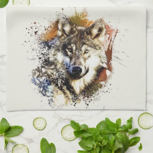 Wolf Theedoek (Gevouwen)