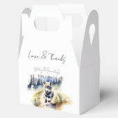 Wolf thema avontuur wacht op baby shower bedankdoosjes (Geopend)
