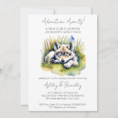 Wolf thema avontuur wacht op baby shower kaart (Voorkant)