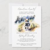Wolf thema avontuur wacht op baby shower kaart (Voorkant)
