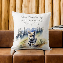 Wolf thema nieuwe pack lid baby geschenken kussen