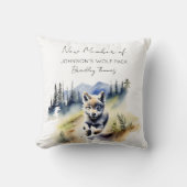 Wolf thema nieuwe pack lid baby geschenken kussen (Voorkant)