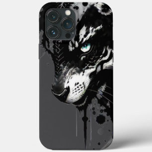 Wolf-thema telefoonhoesje Een woest zwart en wit o Case-Mate iPhone Case