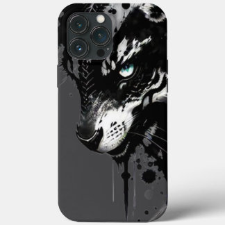 Wolf-thema telefoonhoesje Een woest zwart en wit o Case-Mate iPhone Case