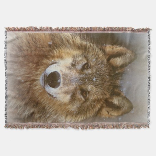 Wolf Throw Blanket Deken (Voorkant)