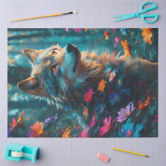 Wolf tissuepapier (Craft)