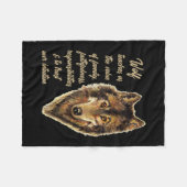 Wolf Totem Animal Spirit Fleece Deken (Voorkant (Horizontaal))