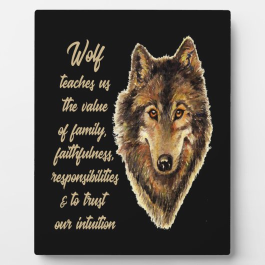 Wolf Totem Animal Spirit Guide for Inspiration Fotoplaat (Voorkant)