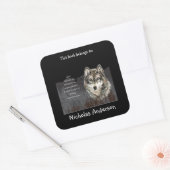 Wolf Totem Dier Spirit Gids Boekplaat Vierkante Sticker (Envelop)