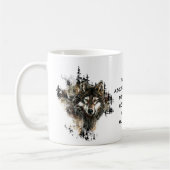 Wolf Totem, Dierengids Inspirerend Grijze Wolf Koffiemok (Links)