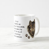 Wolf Totem, Dierengids Inspirerend Koffiemok (Voorkant rechts)