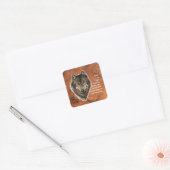 Wolf Totem, Dierengids Inspirerend Symbool Vierkante Sticker (Envelop)
