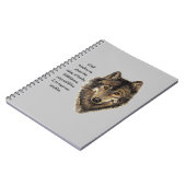 Wolf totem Inspirerend Spirit Animal Noteb Notitieboek (Linkerzijde)