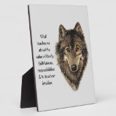Wolf totem Inspirerend Spirit Animal Plaqu Fotoplaat (Zijkant)