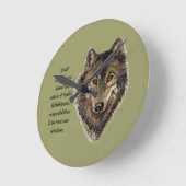 Wolf totem Inspirerend Spirit Animal Ronde Klok (Hoek)