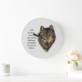 Wolf totem Inspirerend Spirit Animal Round Grote Klok (Huis)