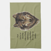 Wolf totem Inspirerend Spirit Animal Theedoek (Verticaal)